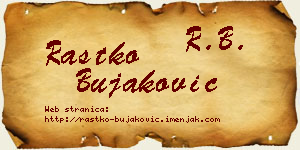 Rastko Bujaković vizit kartica